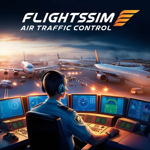 Control de tráfico aéreo de simulación de vuelo